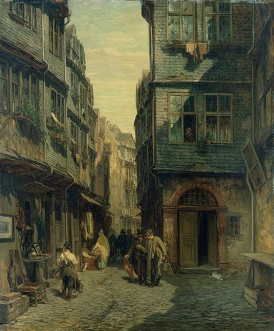 The Jewish Quarter in Frankfurt, 1883 by Anton Burger